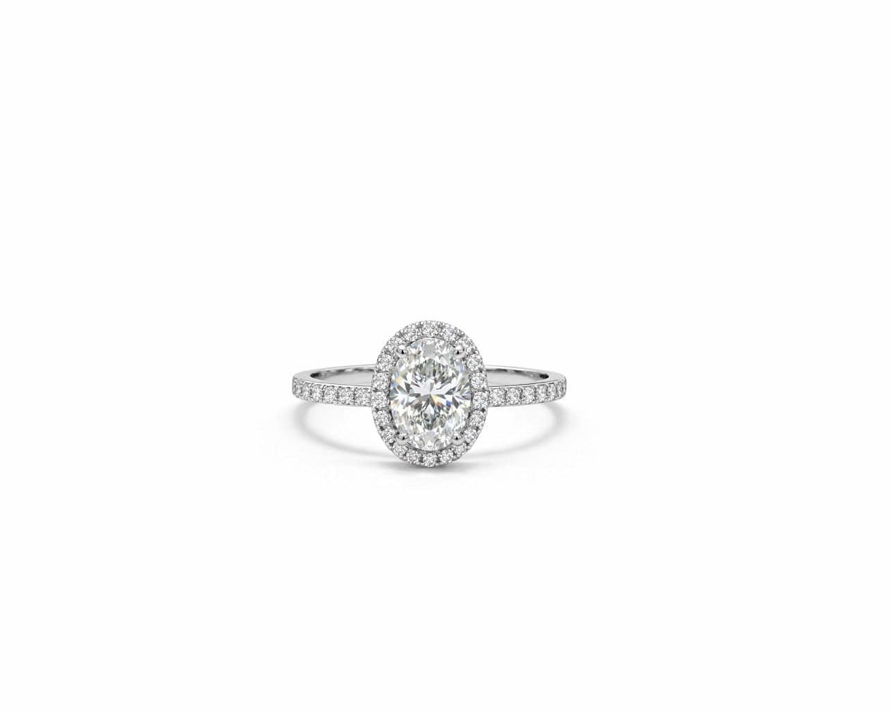 Oval Halo Solitaire