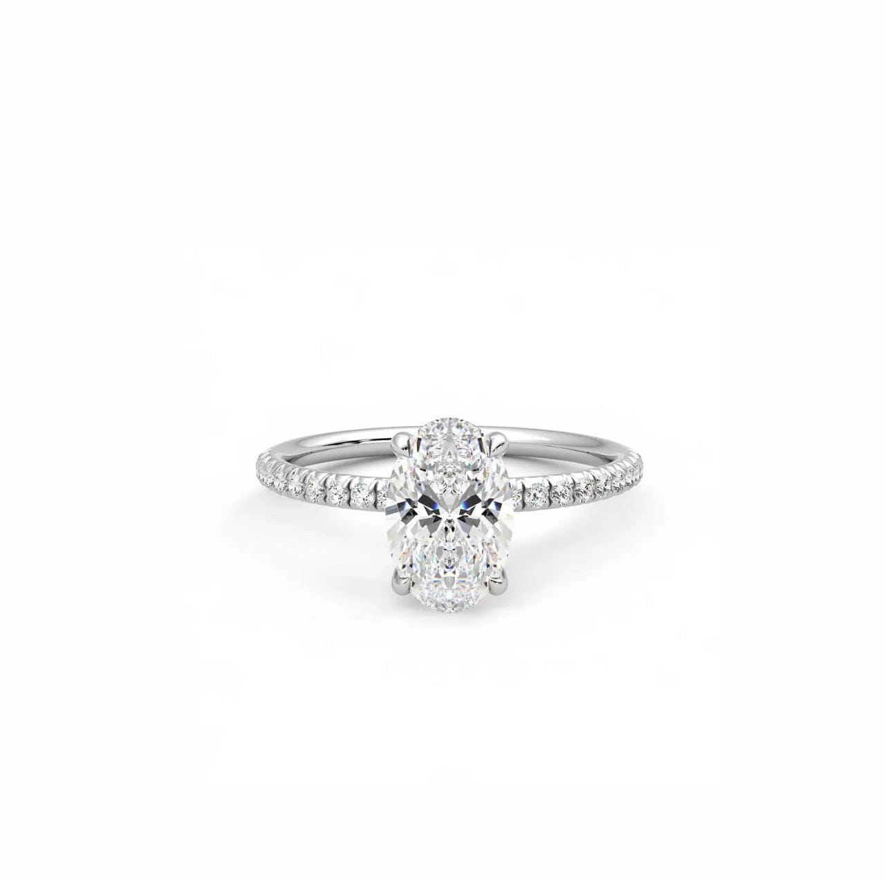 Oval Shine Solitaire Ring