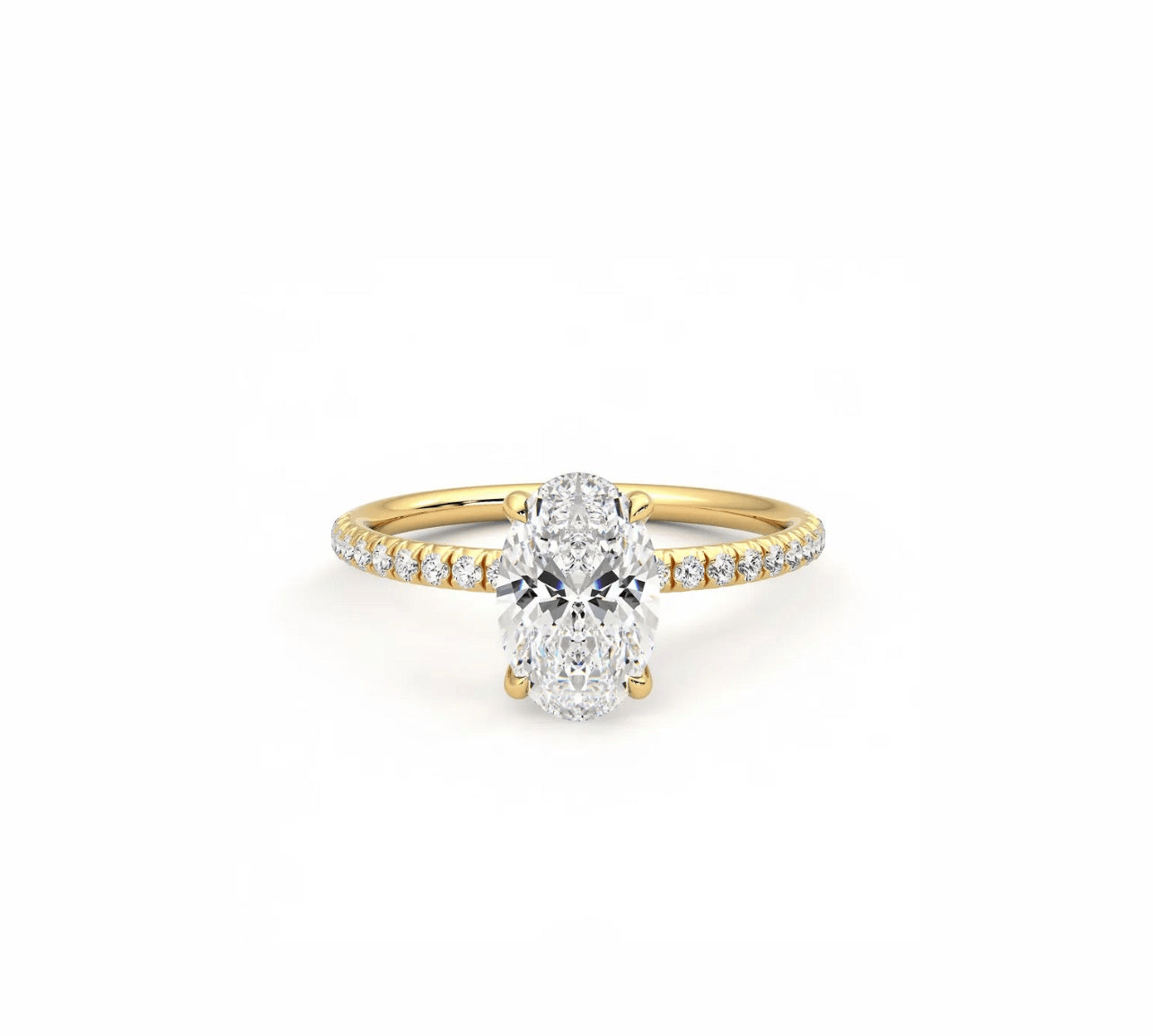 Oval Shine Solitaire Ring