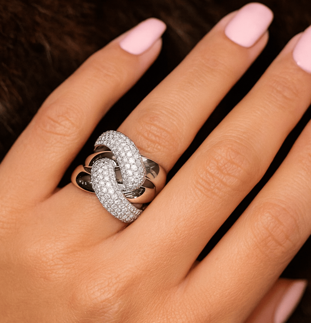 Pave Braid Ring