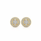 Pave Cluster Earstuds