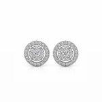 Pave Cluster Earstuds