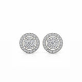 Pave Cluster Earstuds