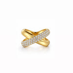 Pave Crossover Ring