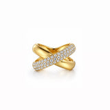 Pave Crossover Ring