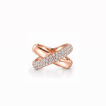 Pave Crossover Ring