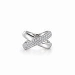 Pave Crossover Ring