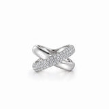 Pave Crossover Ring