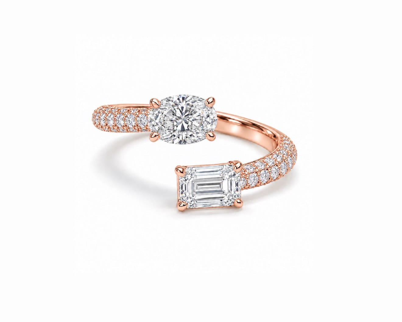 Pave Toi et Moi Ring LG
