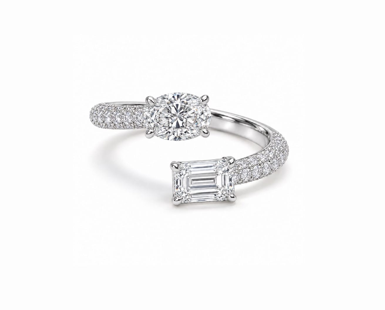 Pave Toi et Moi Ring LG