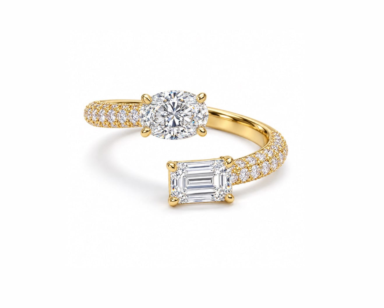 Pave Toi et Moi Ring LG