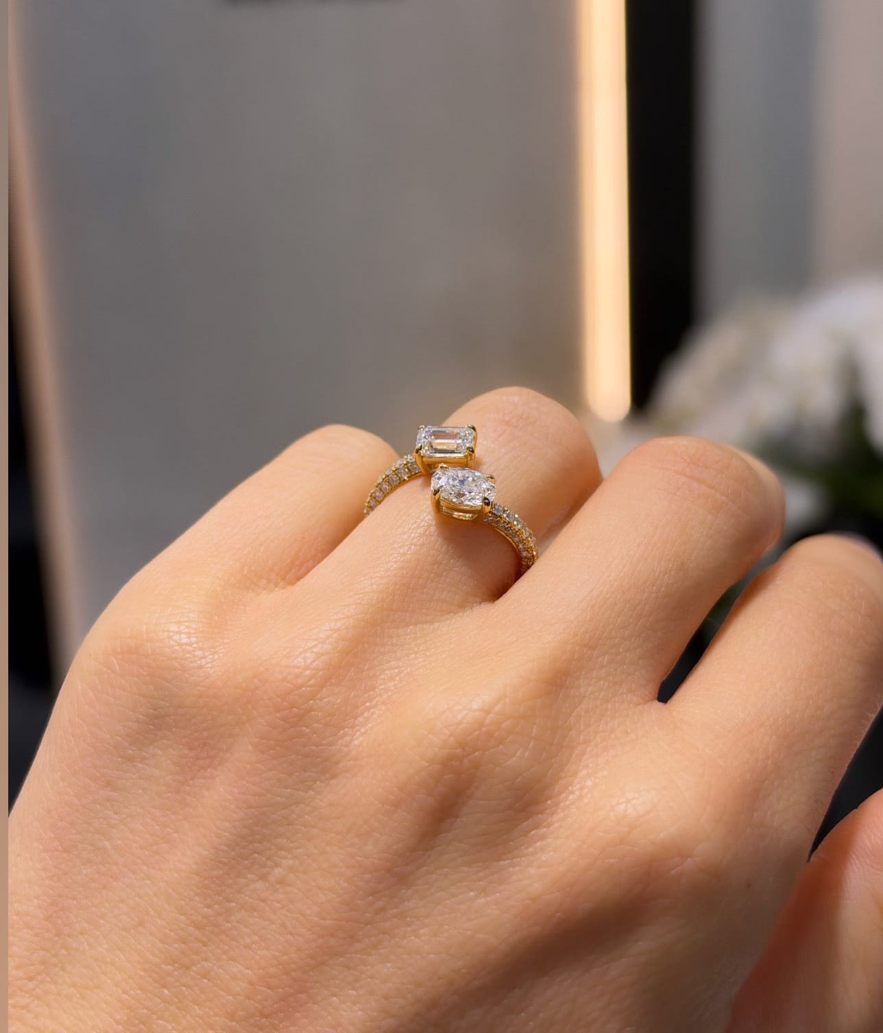 Pave Toi et Moi Ring LG