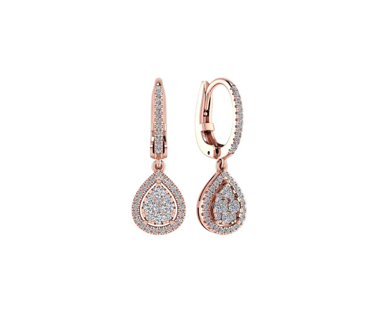 Pear Cluster Drop Earrings