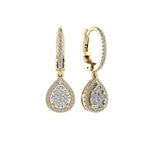 Pear Cluster Drop Earrings