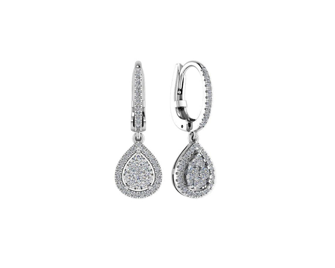 Pear Cluster Drop Earrings