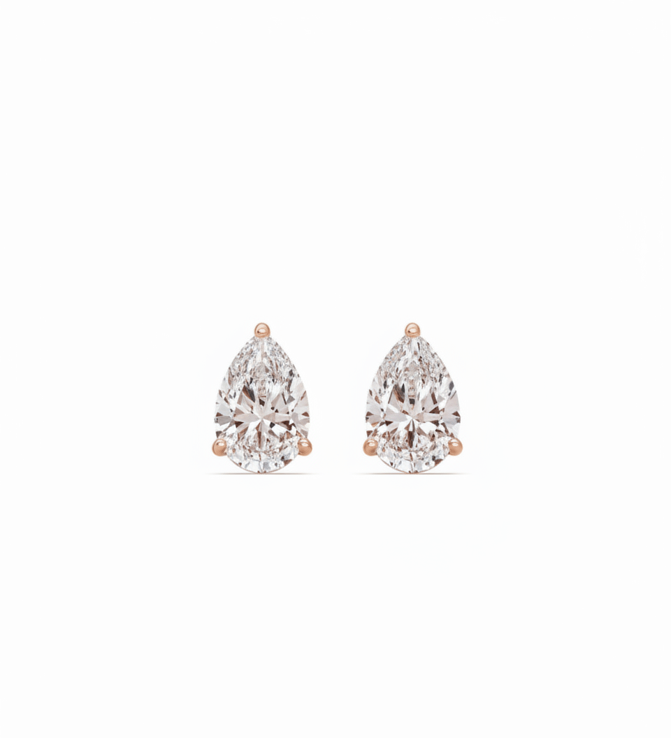 Pear Cut Earstuds LG
