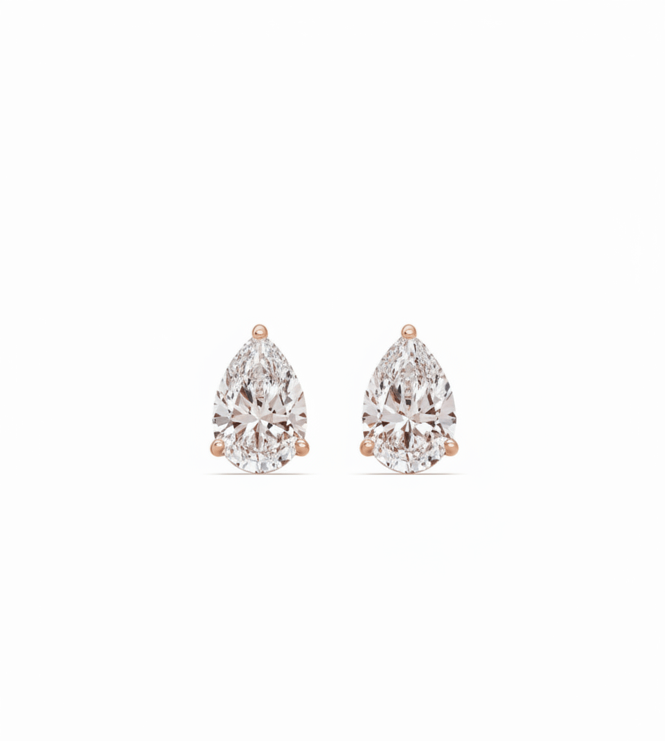 Pear Cut Earstuds LG