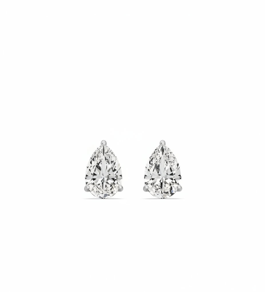 Pear Cut Earstuds LG