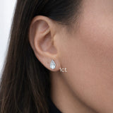 Pear Cut Earstuds LG