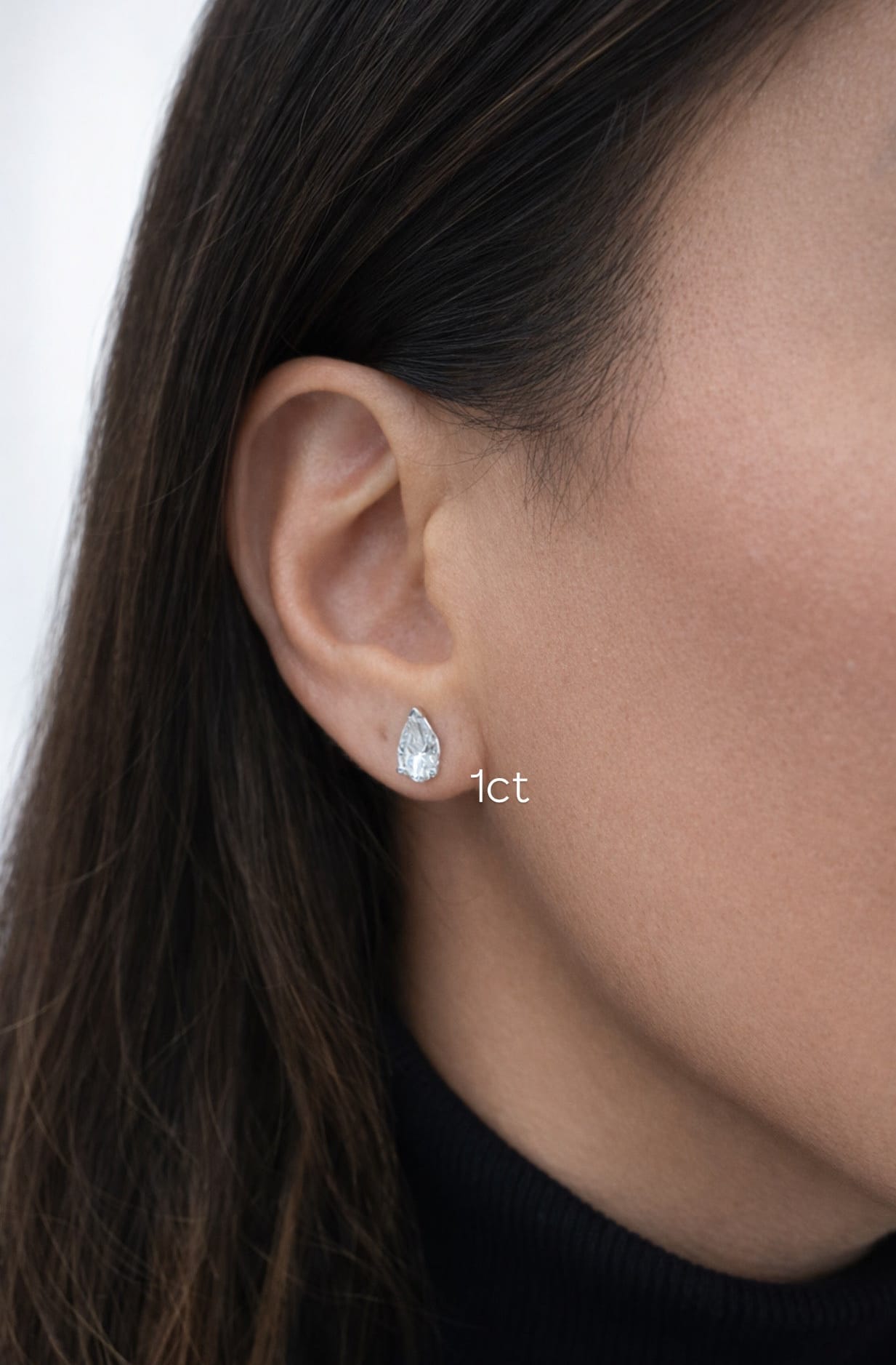 Pear Cut Earstuds LG