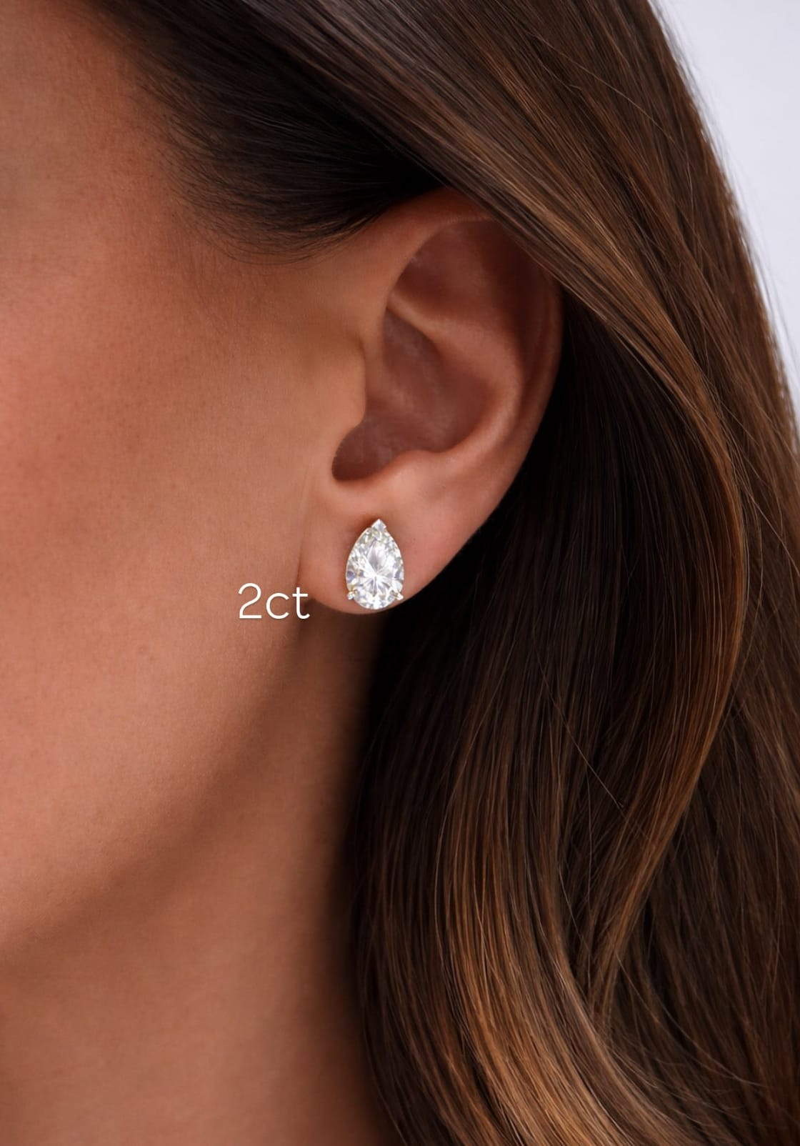 Pear Cut Earstuds LG