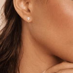 Pear Drop Solitaire Earstuds