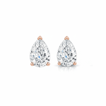 Pear Drop Solitaire Earstuds
