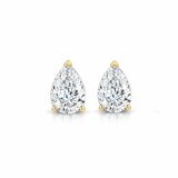 Pear Drop Solitaire Earstuds