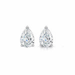 Pear Drop Solitaire Earstuds