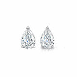 Pear Drop Solitaire Earstuds