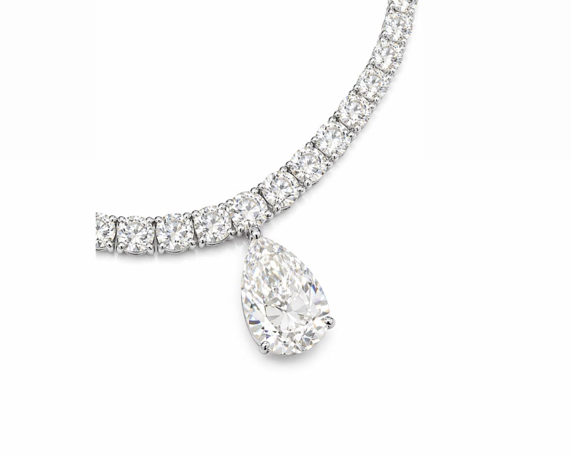 Pear Drop Tennis Collier LG