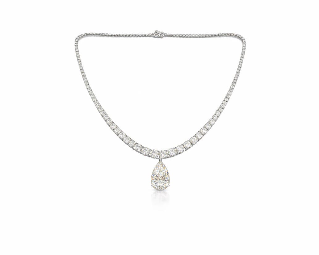 Pear Drop Tennis Collier LG