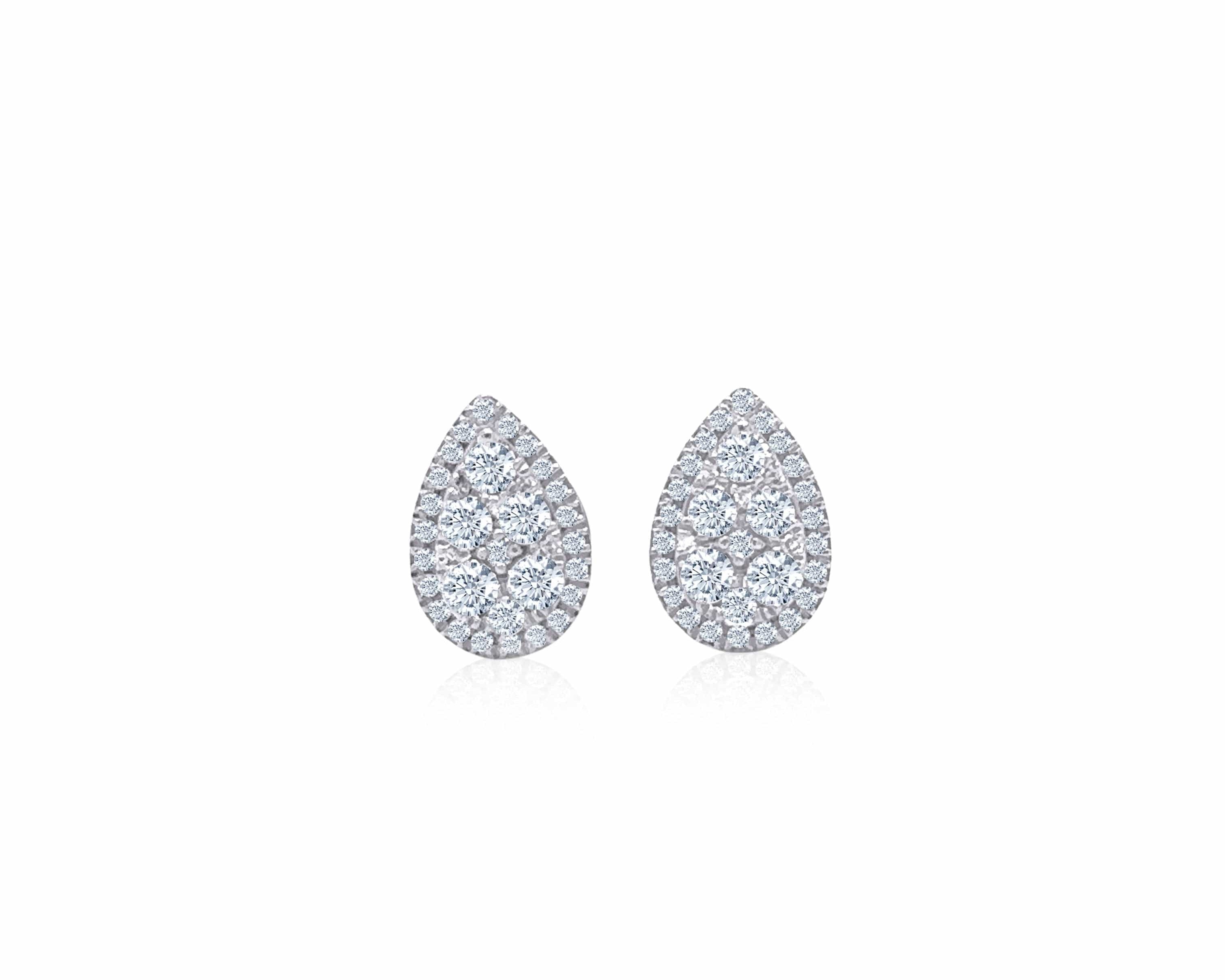 Pear Halo Earrings