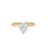 Pear Solitaire Ring