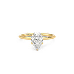 Pear Solitaire Ring
