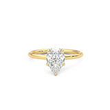 Pear Solitaire Ring