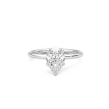 Pear Solitaire Ring