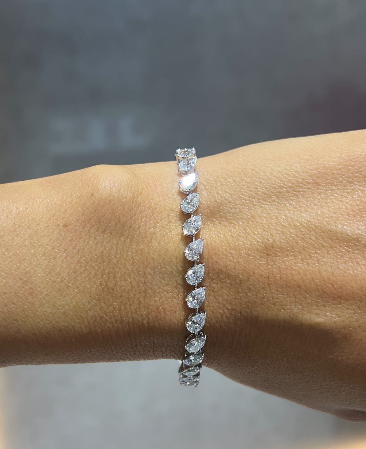 Pear Tennis Bracelet LG