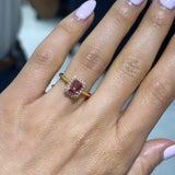 Pink Halo Ring