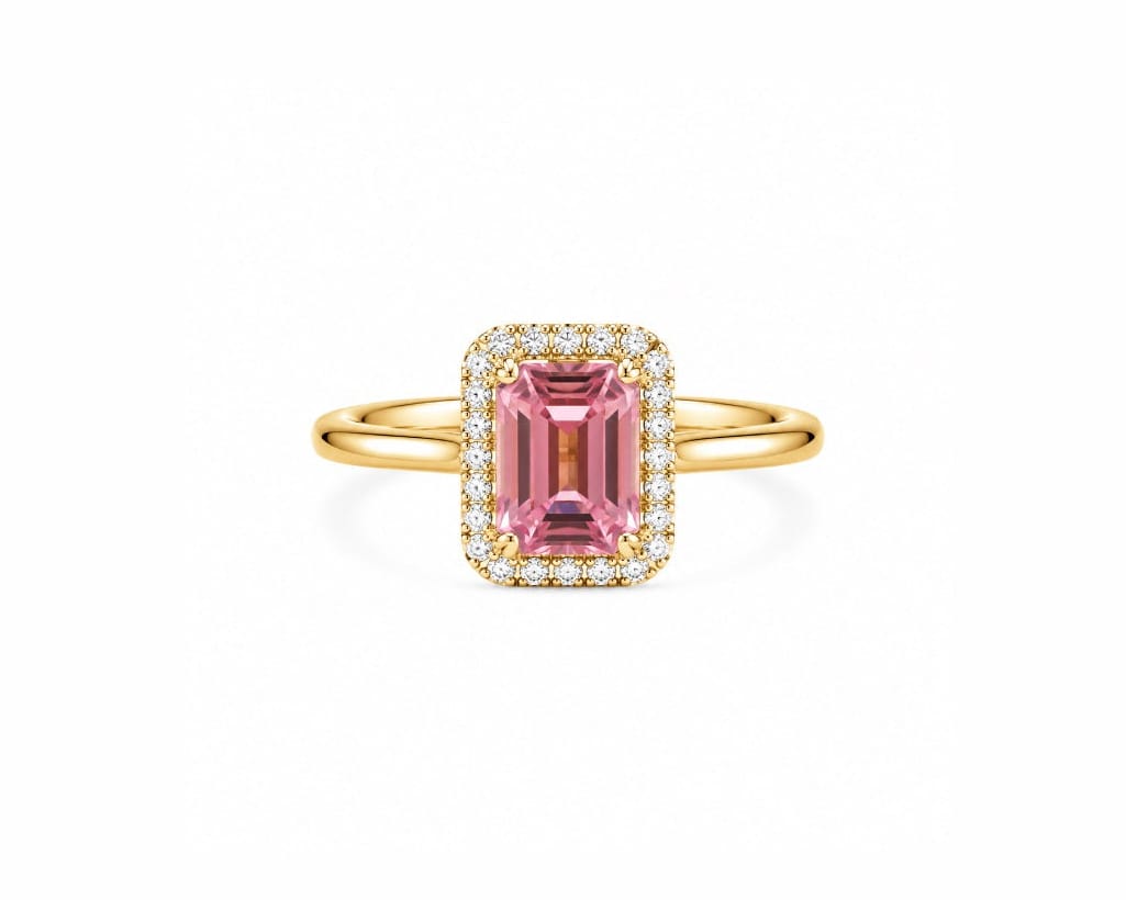 Pink Halo Ring