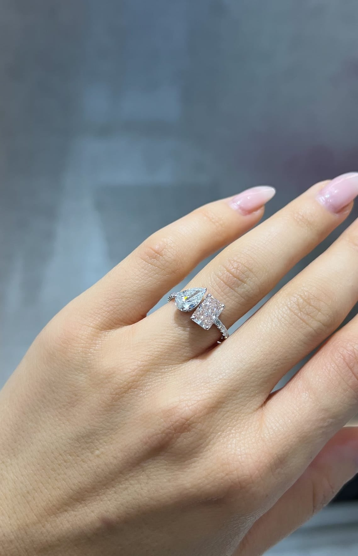 Pink Toi et Moi Ring LG
