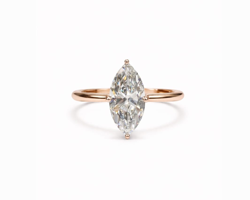 Plain Marquise Solitaire LG