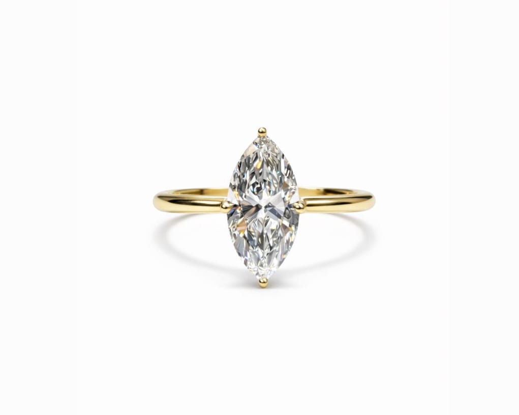 Plain Marquise Solitaire LG