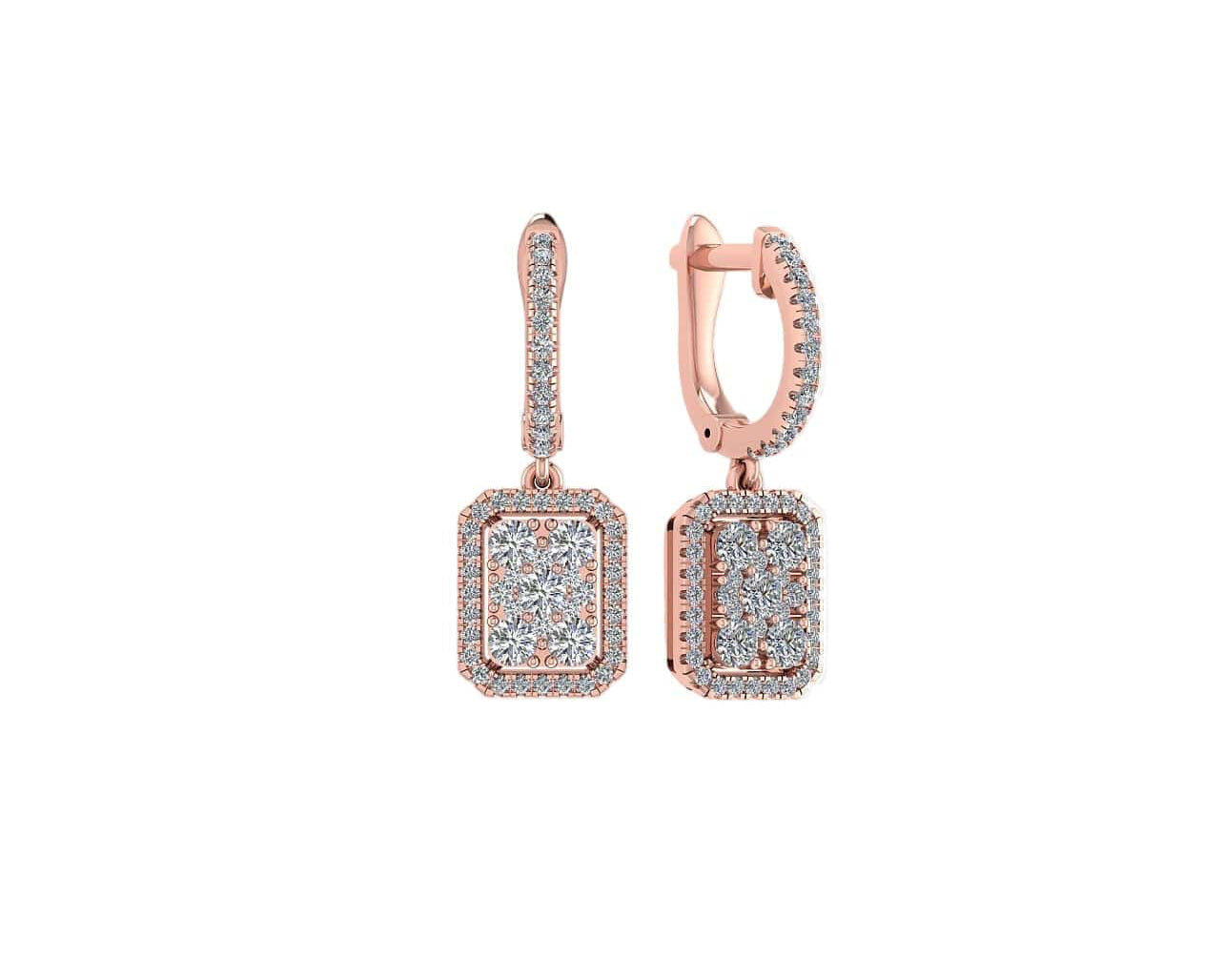 Radiant Cluster Dangling Earrings