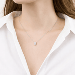 Radiant Solitaire Necklace LG