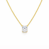 Radiant Solitaire Necklace LG
