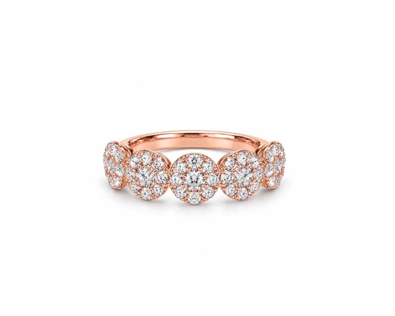 Round Cluster Eternity Ring