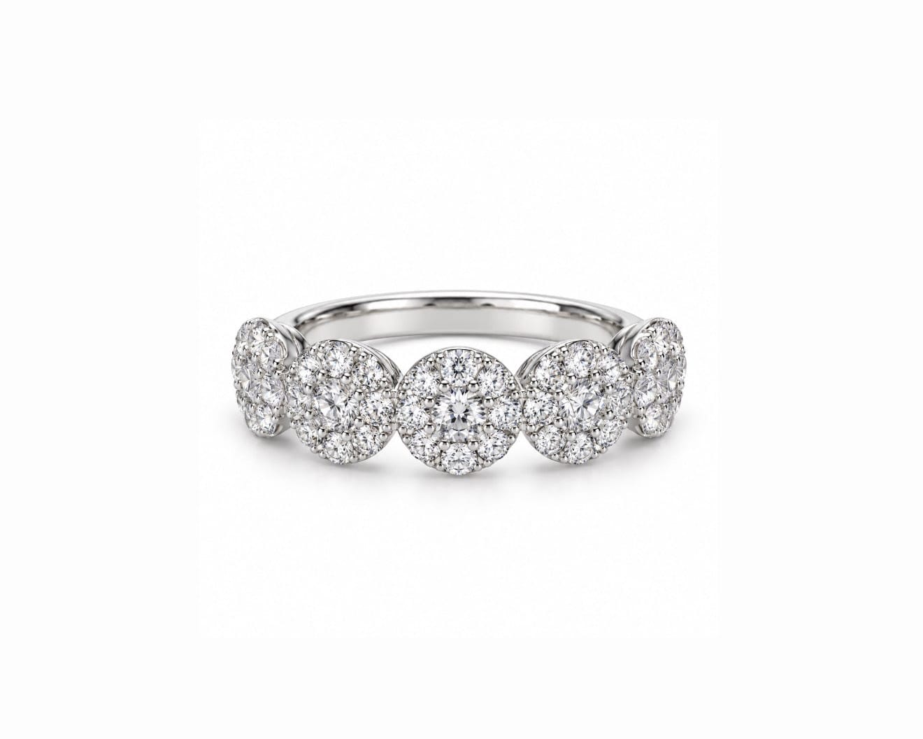 Round Cluster Eternity Ring