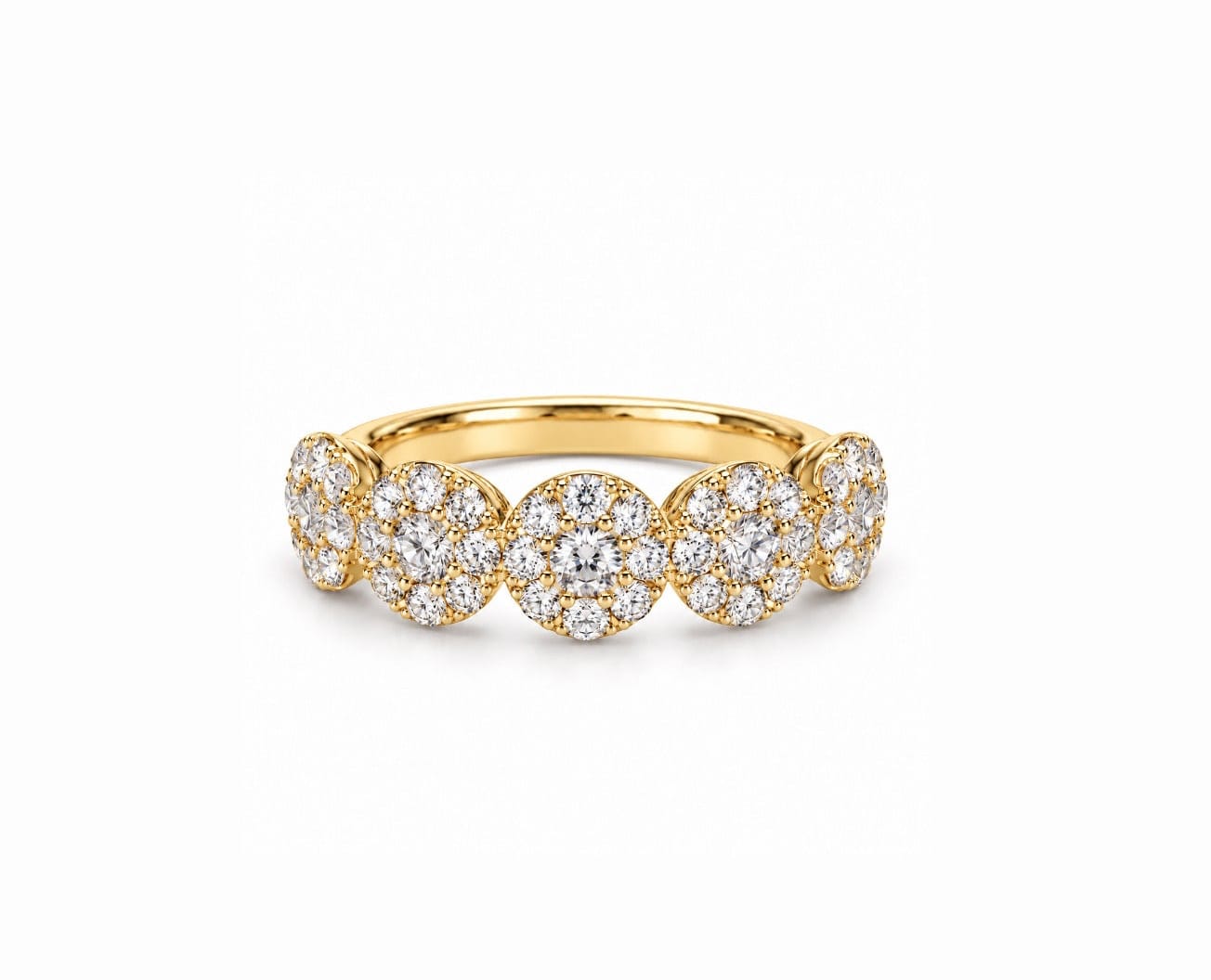 Round Cluster Eternity Ring