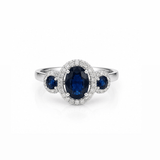 Royal Sapphire Trilogy Ring